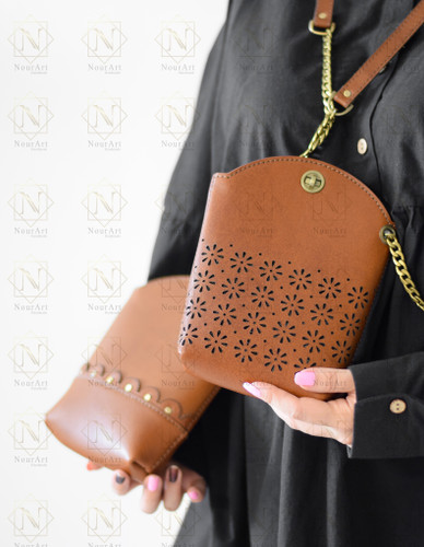 نمای دیگر محصول کیف دوشی زنانه چرم طبیعی مدل تیتیل - چرم نورآرت